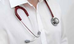 Doctor wearing a stethoscope